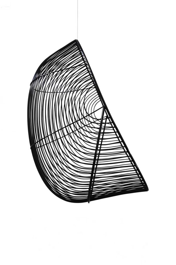 Outdoor wire hanging chair. Black