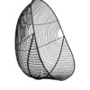 Outdoor chair, Black wire hanging chair