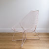 Wire lounger by Ico Traders - Outdoor furniture in colour Blush