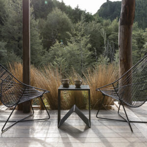 Sculptural Piha Lounger wire furniture NZ steel outdoor seating