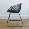 Black wire Mid century style outdoor dining or cafe chair - outdoor furniture range