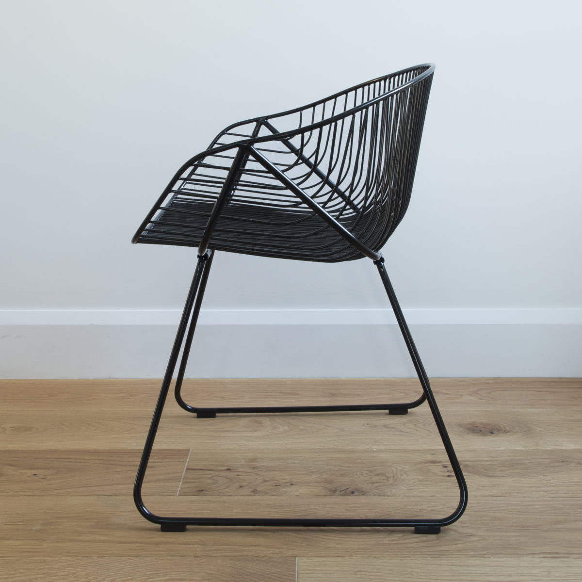 Portobello Chair Custom Colour Wire, Black Iron Outdoor Dining Chairs