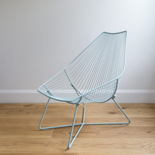 Outdoor furniture - wire chair in Seafoam colour