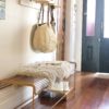 Outdoor wire Benmore bench seat & a New Zealand natural wool sheepskin