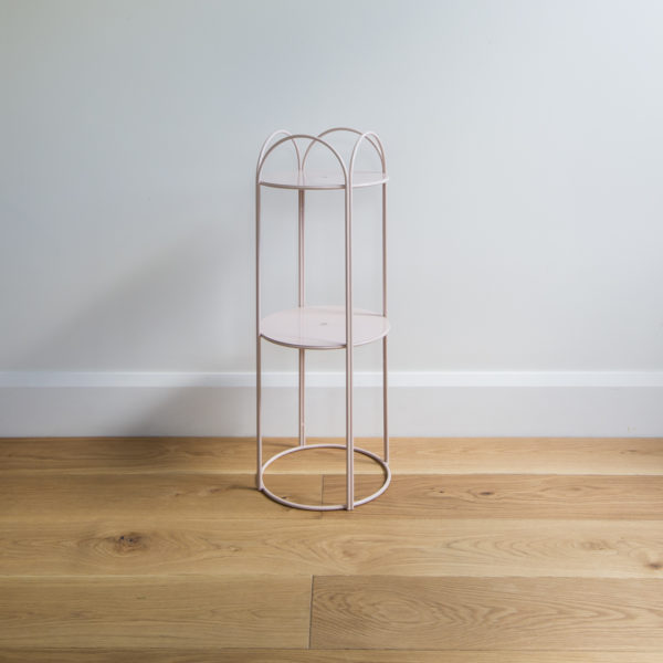 Wire furniture. Mid sized wire plant stand by Ico Traders - Mahoe stand - colour Blush