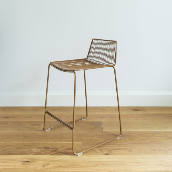 Stackable wire barstool by Ico Traders. Colour Tobacco.