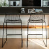 Black wire kitchen bar stools. Dunedin barstools by Ico Traders.