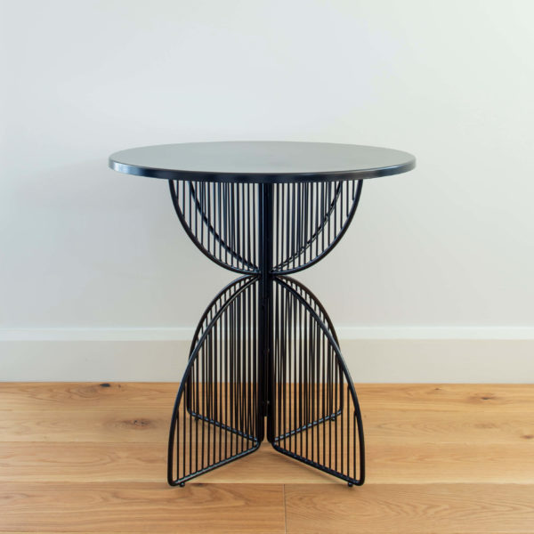Metal wire outdoor table in colour Black. Omaha cafe table by Ico Traders