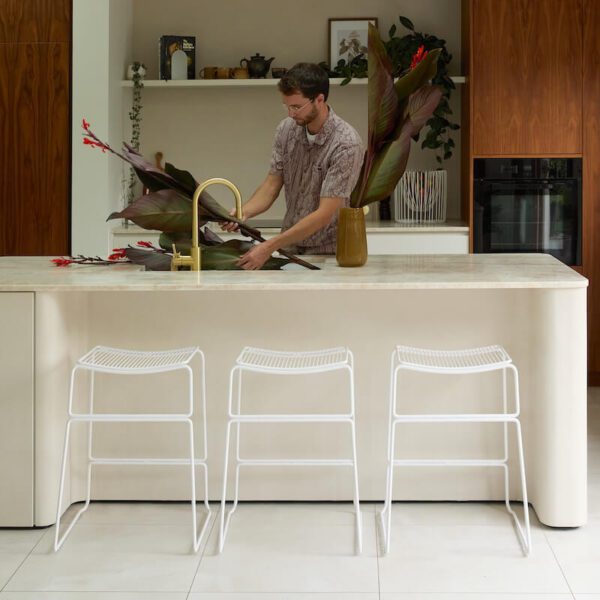 Addington kitchen stool  - 3 x white photosamples - Image 3