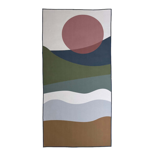 Pool and beach sand free towel, patterned, multi coloured