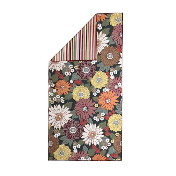 Floral, 80's style beach towel, light weight