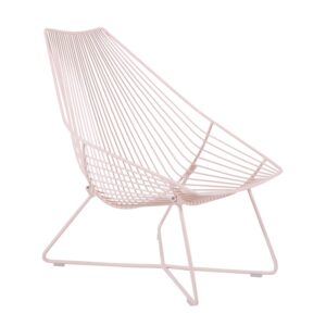 Ico Traders Piha Lounger – outdoor wire chair in Blush colour
