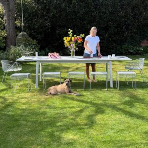 Outdoor Furniture in Christchurch, New Zealand. An extendable table made from Aluminium