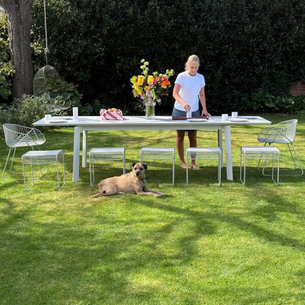 Outdoor Furniture in Christchurch, New Zealand. An extendable table made from Aluminium