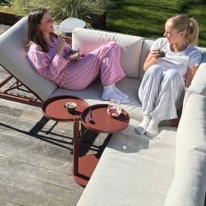 An Outdoor Edition & Ico Traders collaboration: Dotty side table in powder‑coated aluminium