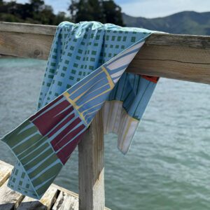 Sandfree towel by Ico Traders in the Cheese & Pineapple print.