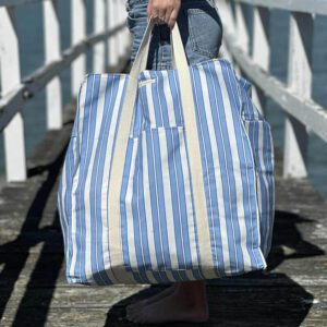 Large canvase bag by Ico Traders. The Stuffer bag in Golfclub stripe design.