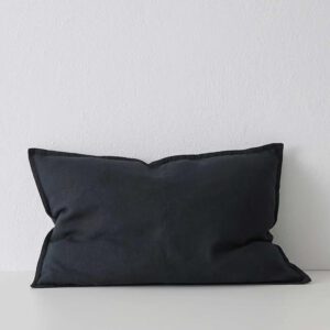 Washed Linen Cushion - Shadow