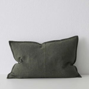 Washed Linen Cushion - Khaki