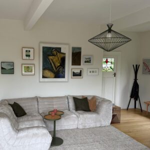 The Double Amberly has 2 wire shades that can be clipped together to form a conical shape pendant light, designed in New Zealand as a collab with Ico Traders & Mr Ralph