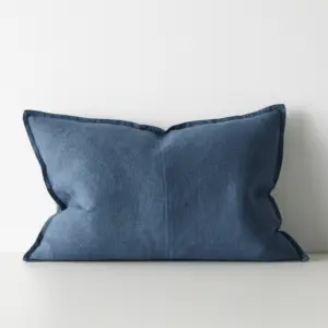 Washed Linen Cushion - Atlantic
