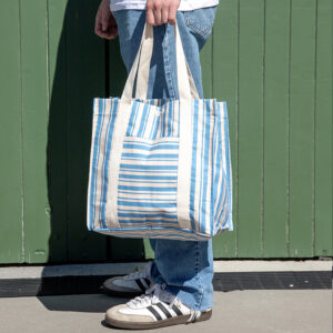 Canvas Market Bag - Snowcone Stripe
