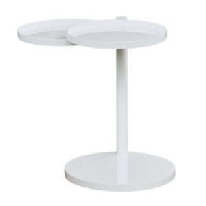 White outdoor side table